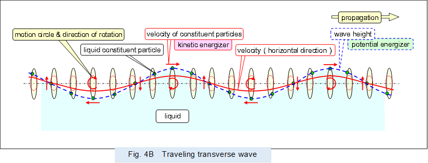 �@ 
,Fig. 4B�@Traveling transverse wave